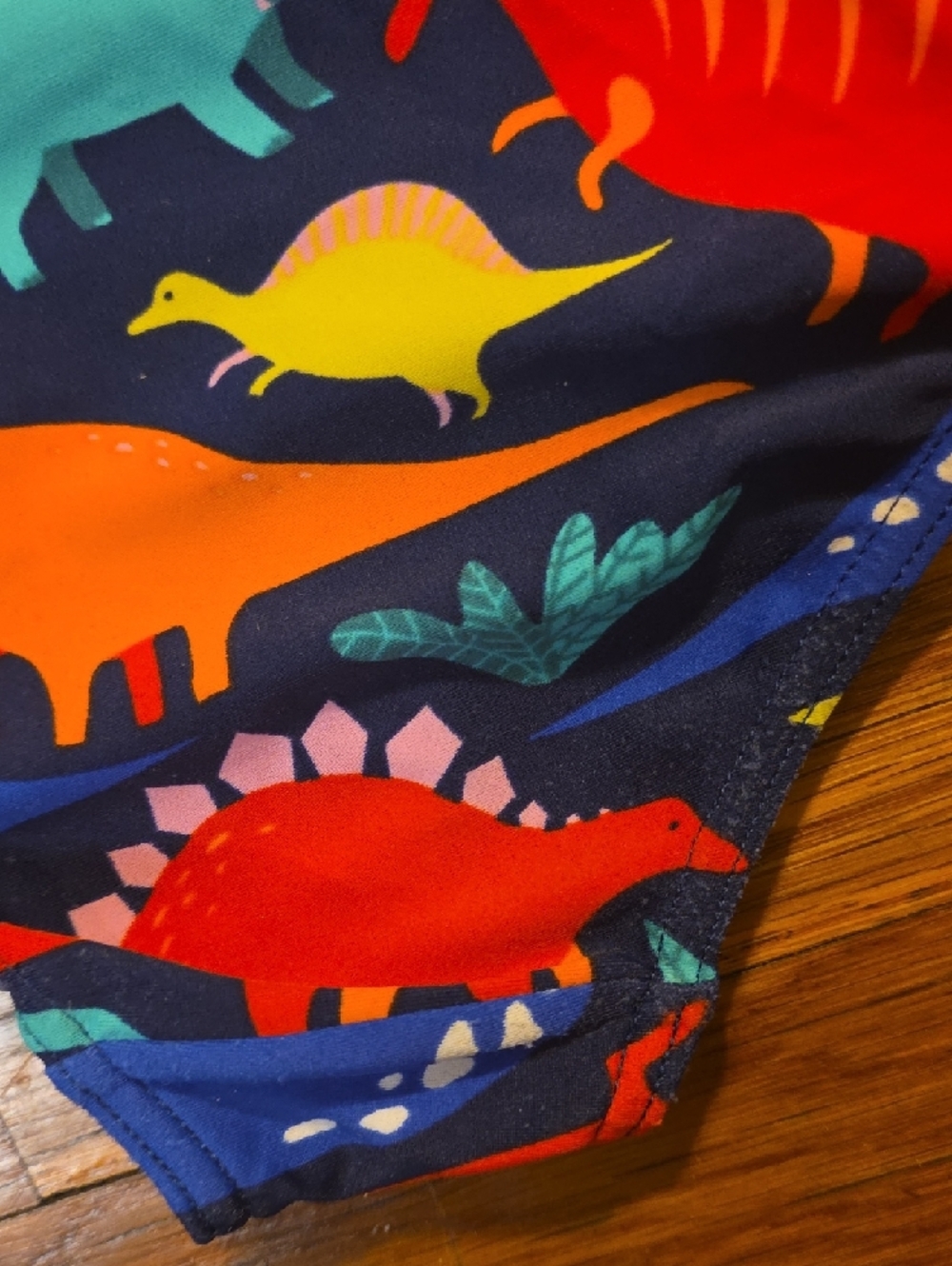 Mini Boden Navy Dinosaur One-Piece Swimsuit with Teal Straps Size 4-5Y - Picture 5 of 5